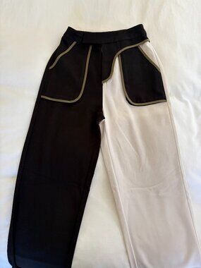 WNTRMSE Two Tone Trouser - Black and White
